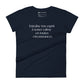 T-shirt à Manches Courtes Ajusté pour Femmes (Entraîne ton esprit à rester calme en toutes circonstances)